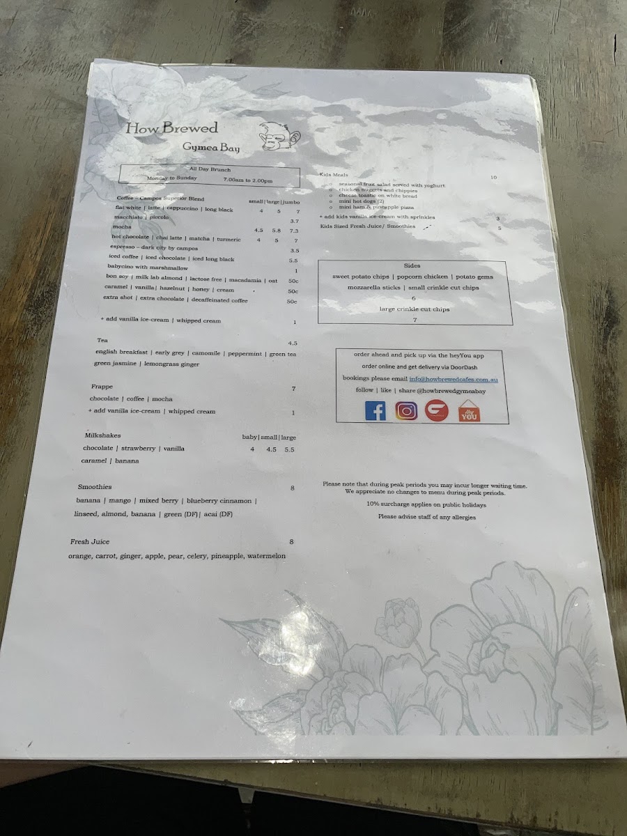 Ben & Annie’s menu board