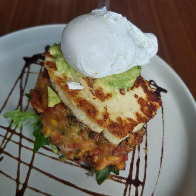 Corn Fritter Stack Without Paprika