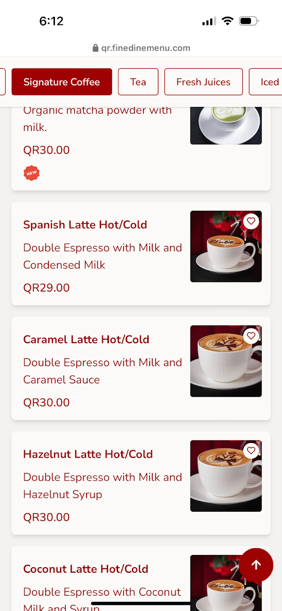 Charlottine Cafe menu board