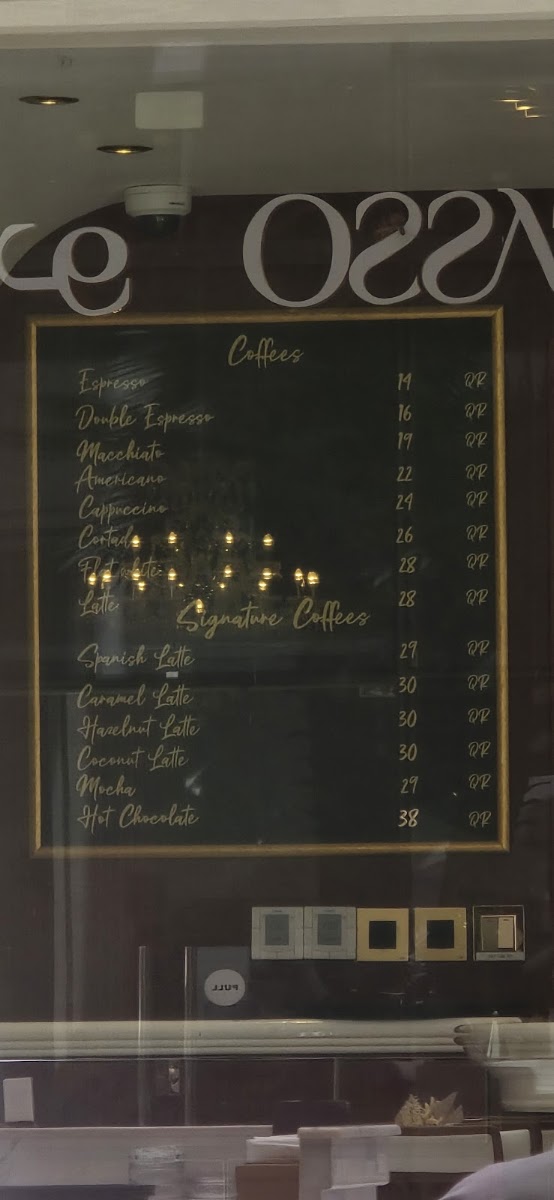 Charlottine Cafe menu board