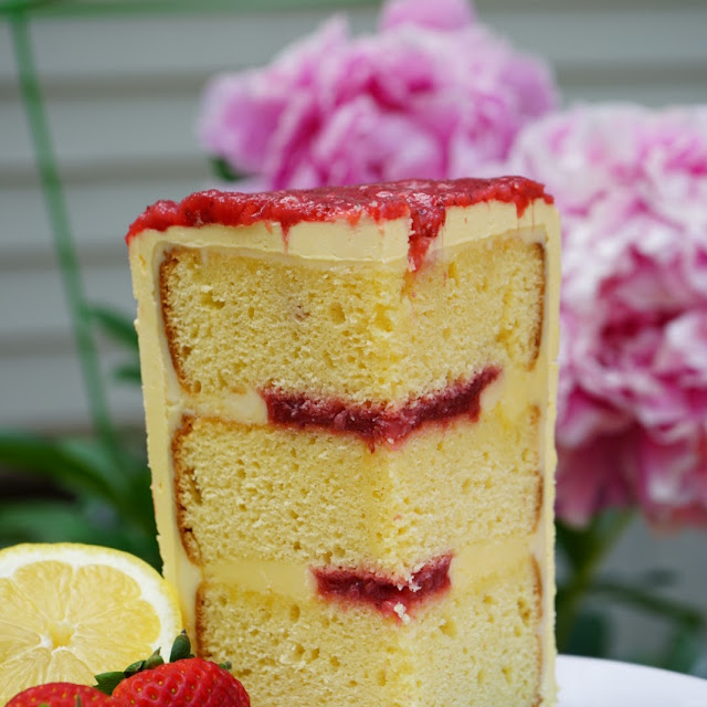 Strawberry Lemon Torte