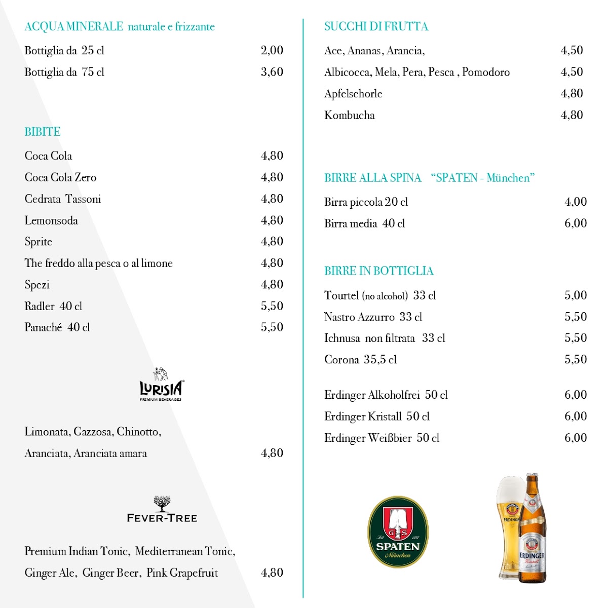 Cafe Gardesana menu board