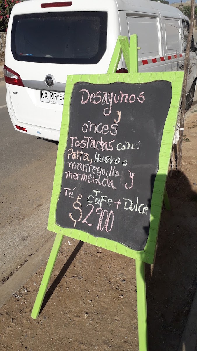 Café Ñañitas menu board