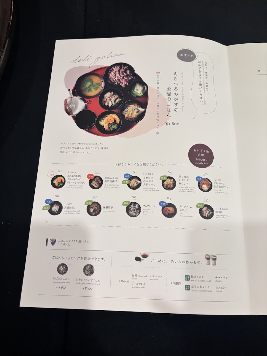 Cafe Yusoshi Chano-ma Ueno menu board