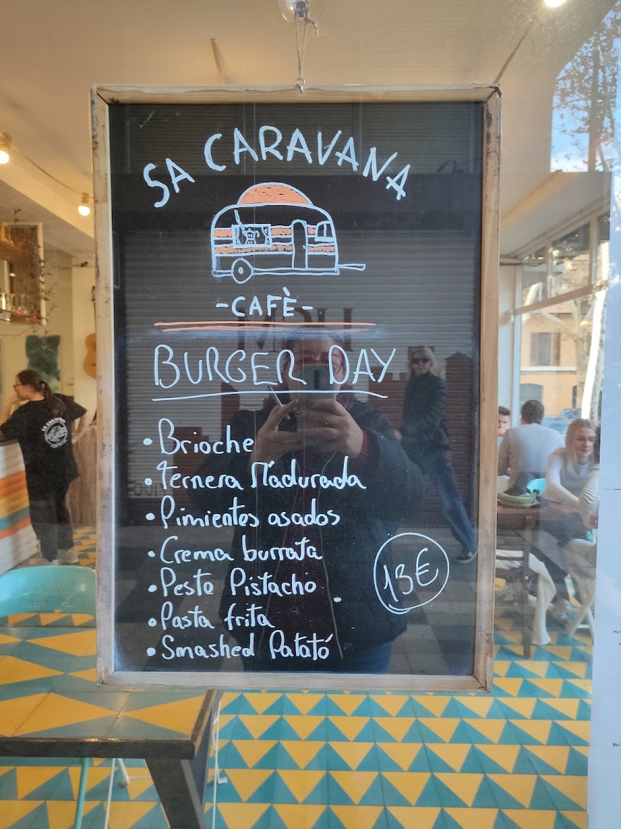 Sa Caravana Cafe menu board