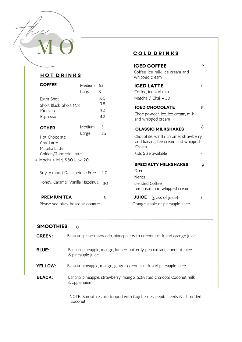 Touch of the MO menu board
