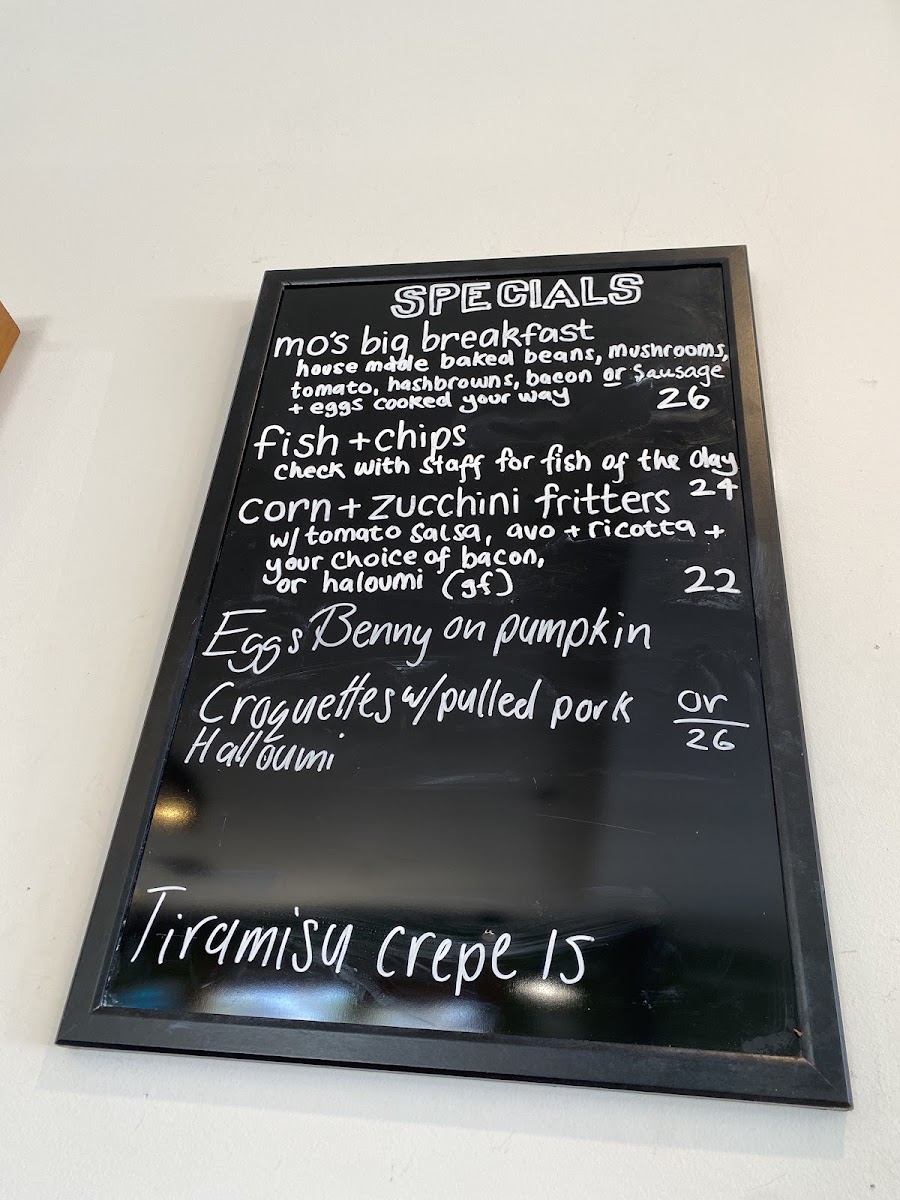 Touch of the MO menu board