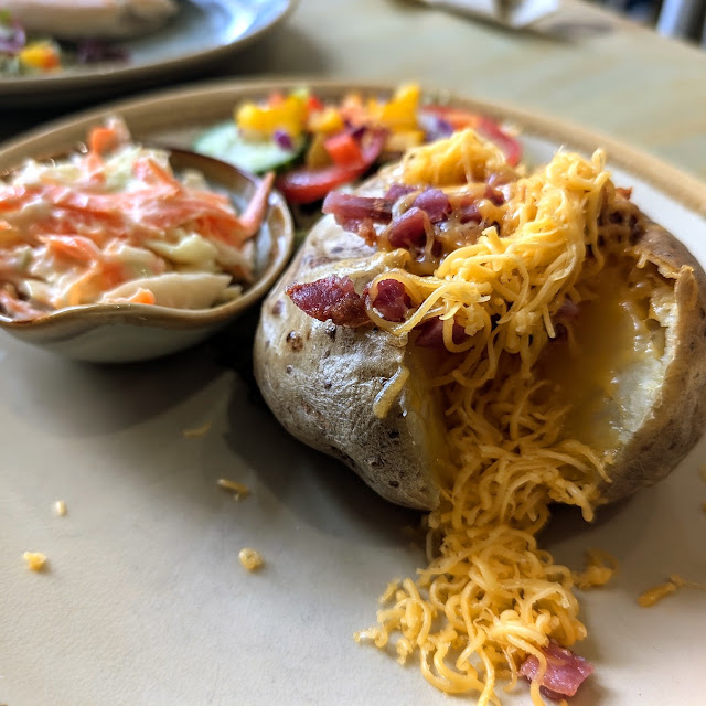 Baked Potato with Bacon and Cheddar Chees