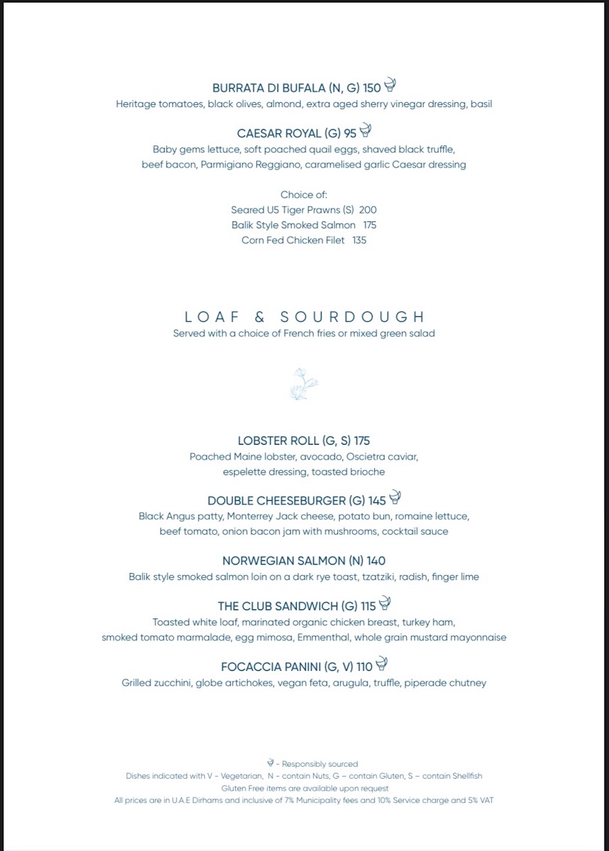 The Royal Tearoom menu board