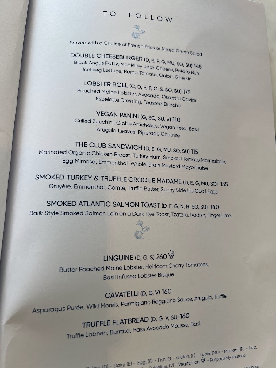 The Royal Tearoom menu board