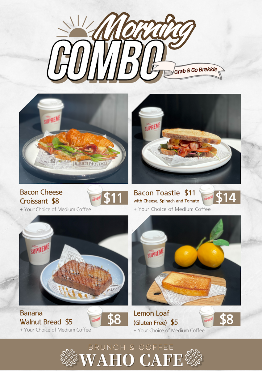 WAHO Cafe menu board