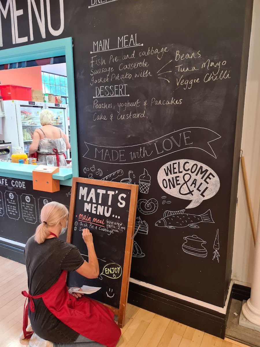 Matt's Cafe menu board