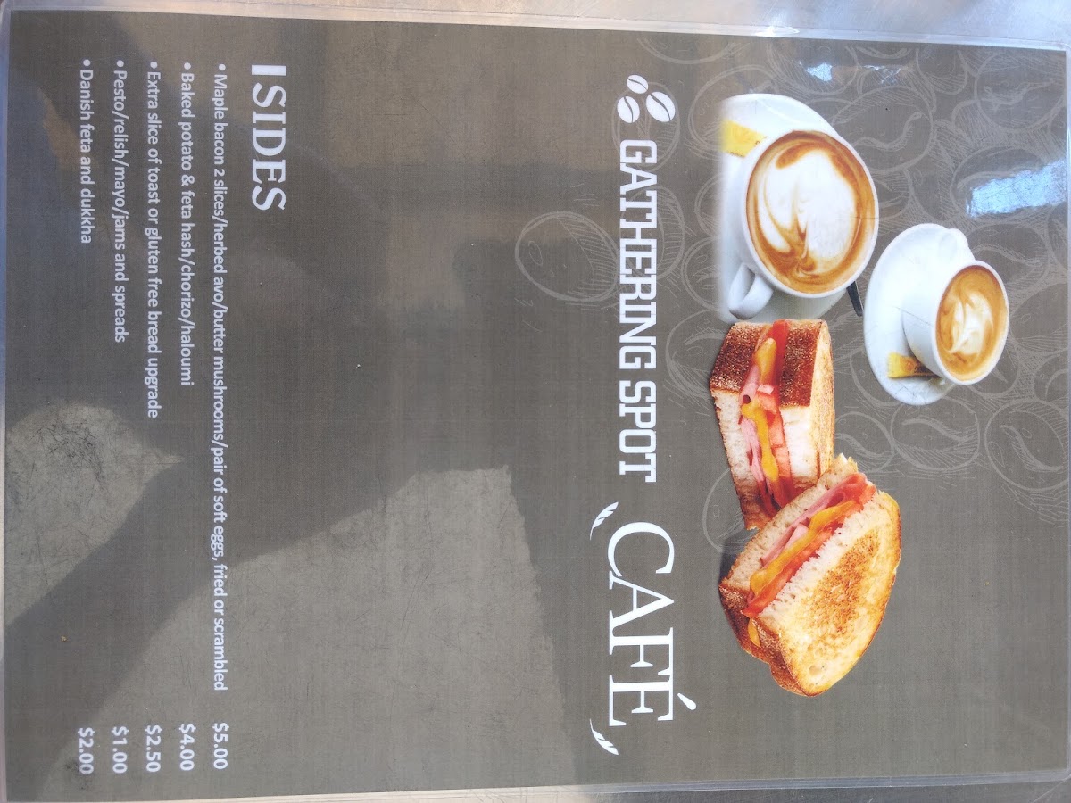 Gathering Spot Cafe menu board