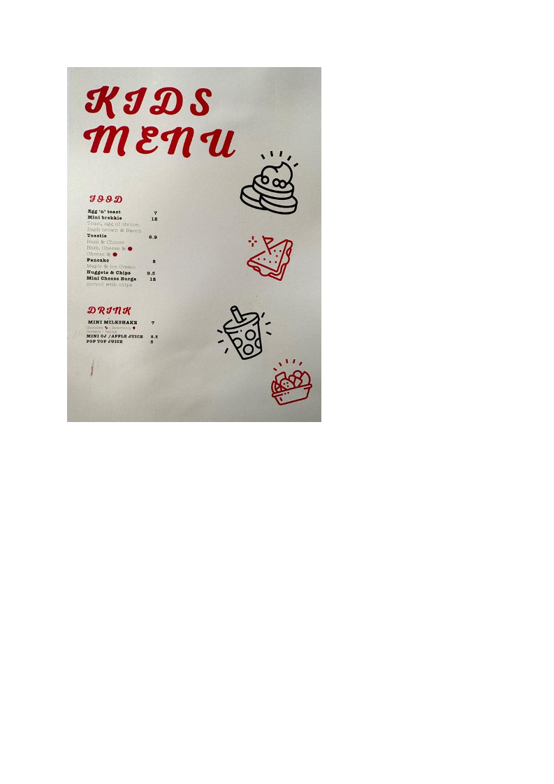 Gaffney St General menu board