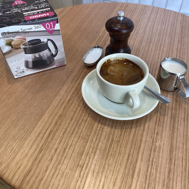 Decaf Long Black with Side Oat Milk