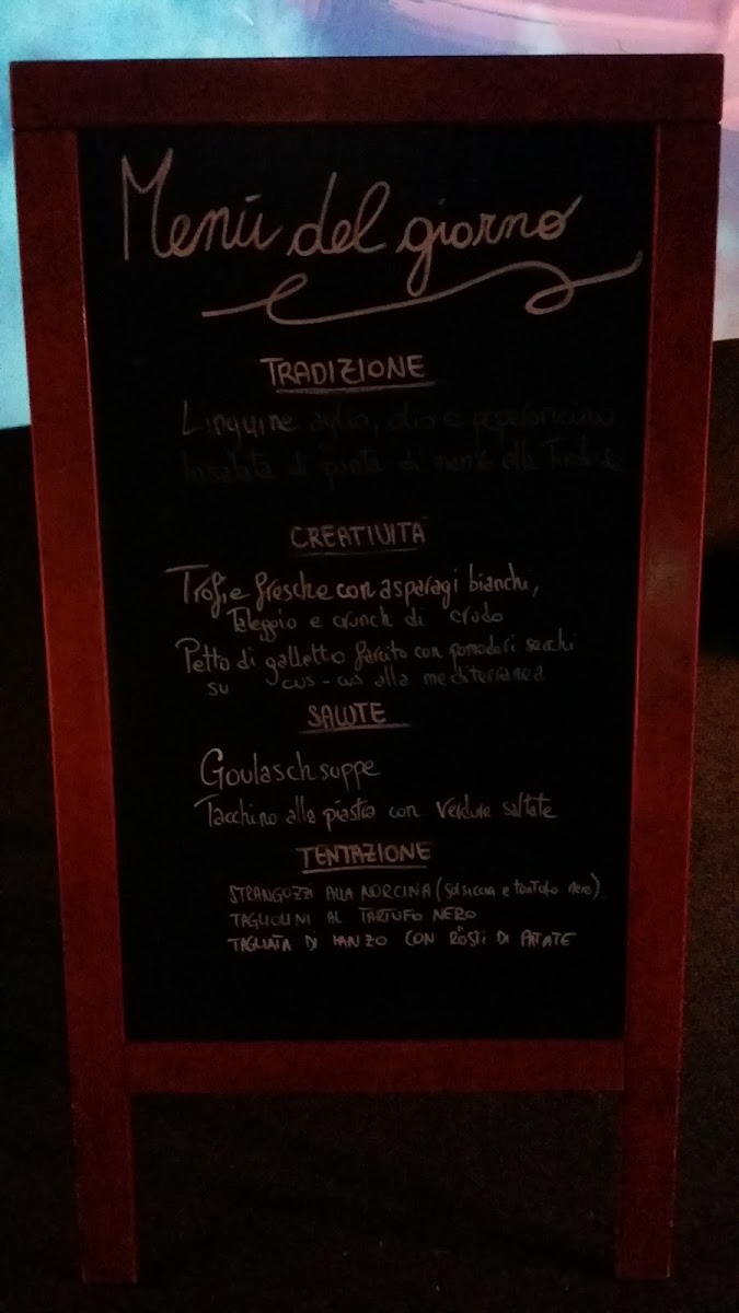 Bistrò Caffè al Volo menu board