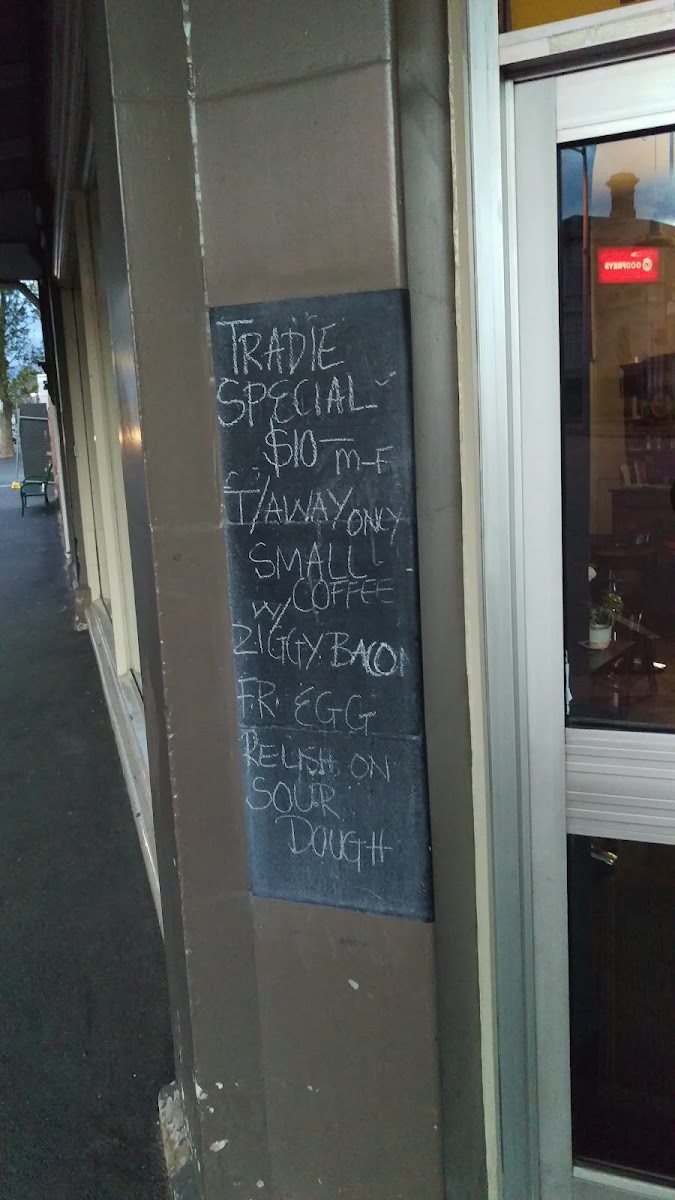 Basket & Green menu board