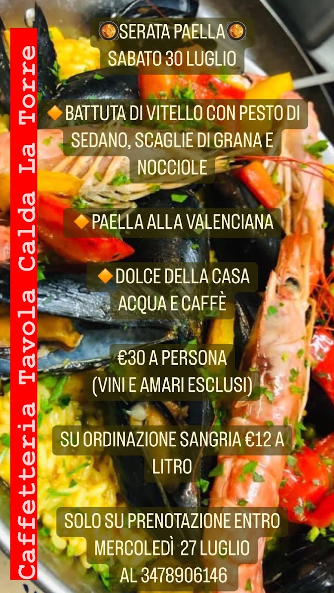 La Torre menu board