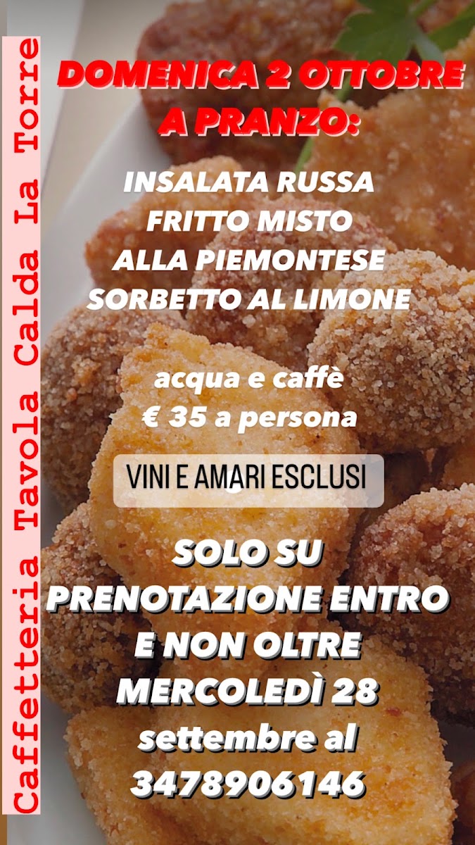 La Torre menu board