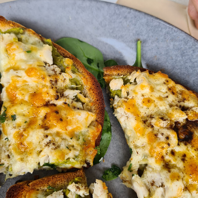 Gluten Free Toast with Chicken Feta Cheese