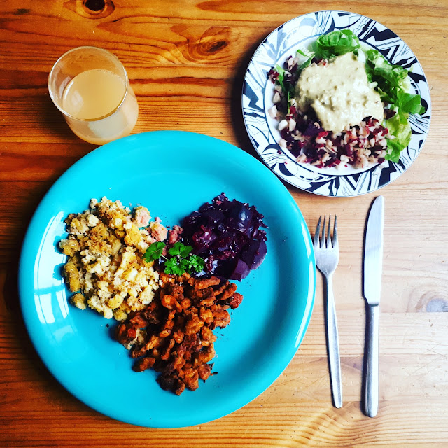 Polenta Und Sojageschnetzeltes
