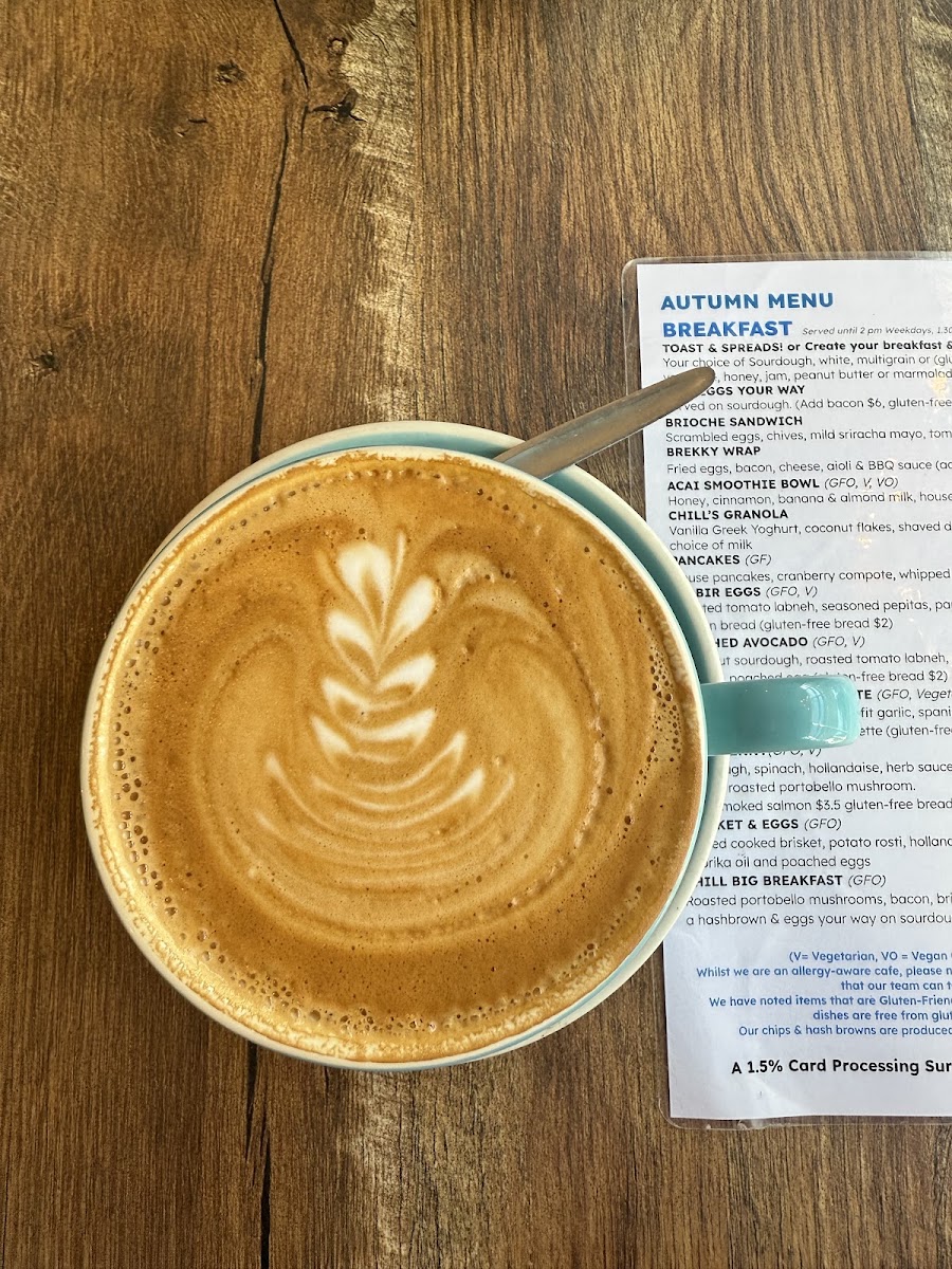Chill Cafe Ayr menu board