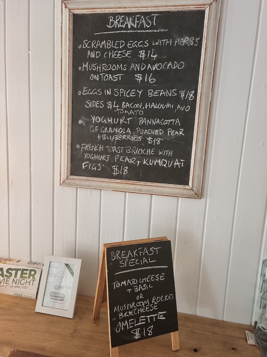 Homegrown Cafe menu board