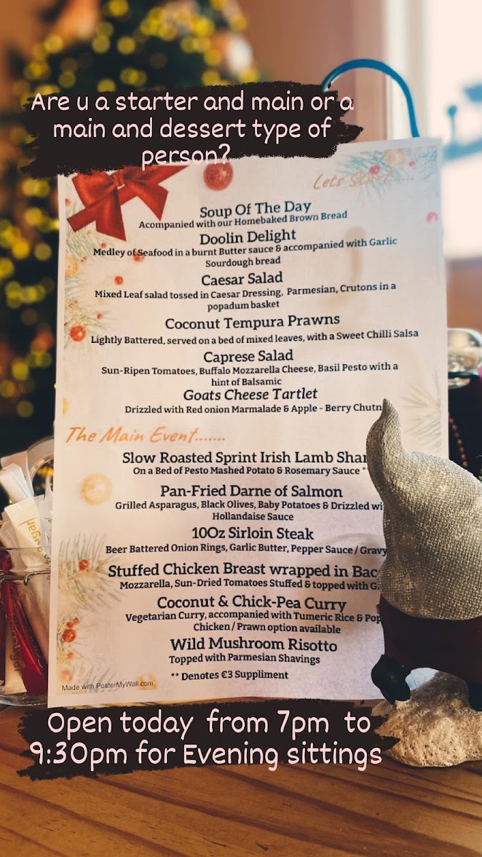 Hassetts/Le Chéile menu board