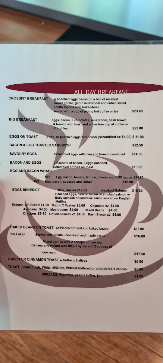 Cafe Shakana menu board