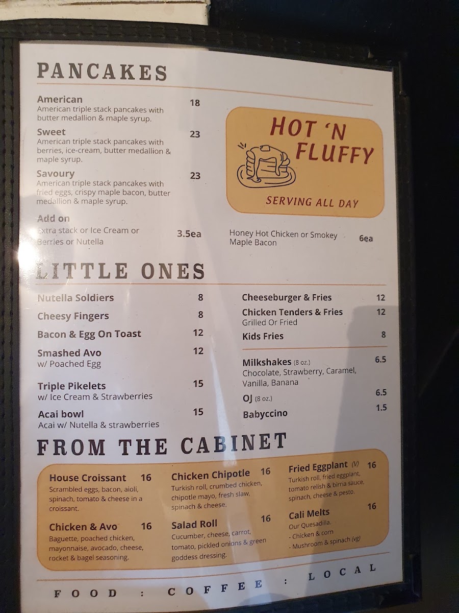 Mr Walker Melbourne menu board