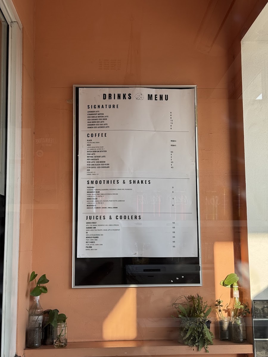 Mr Walker Melbourne menu board