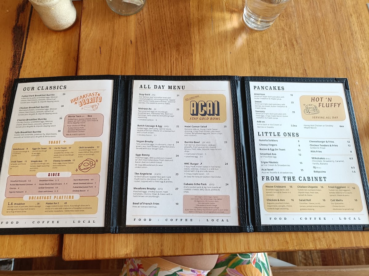 Mr Walker Melbourne menu board