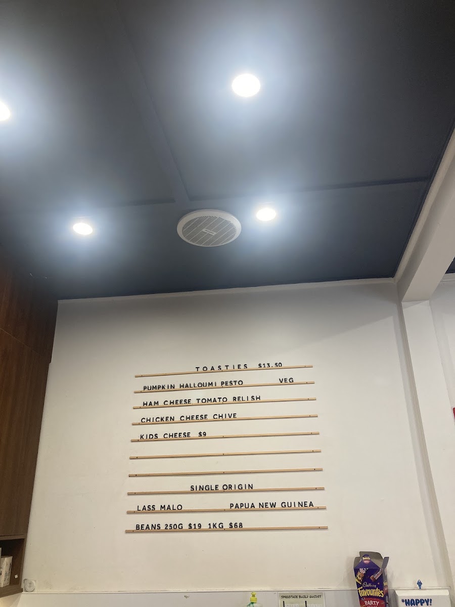 Coffee Traders. menu board