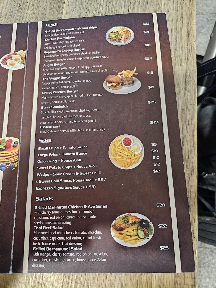 Esprezzo menu board