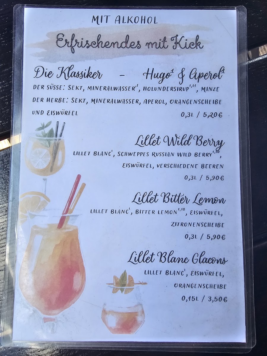 Cafe Altmühl menu board