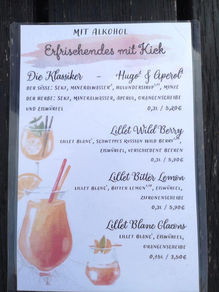 Cafe Altmühl menu board