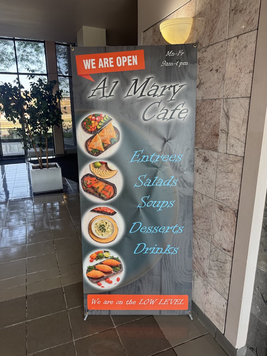 Al Mary Cafe menu board