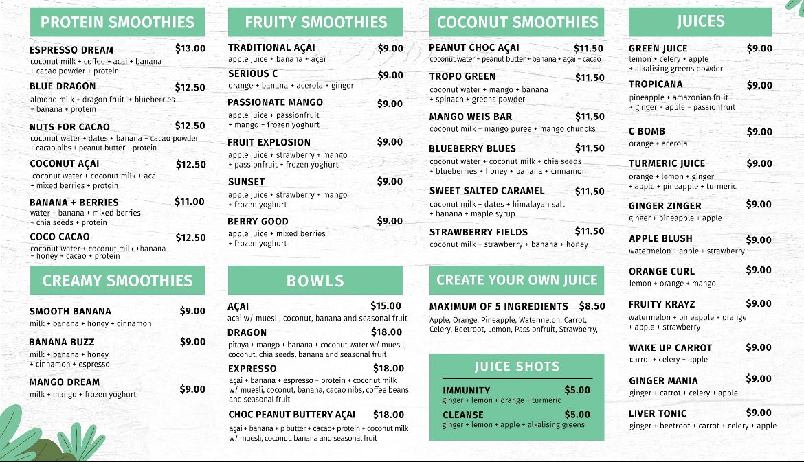 Nobbys Shack menu board