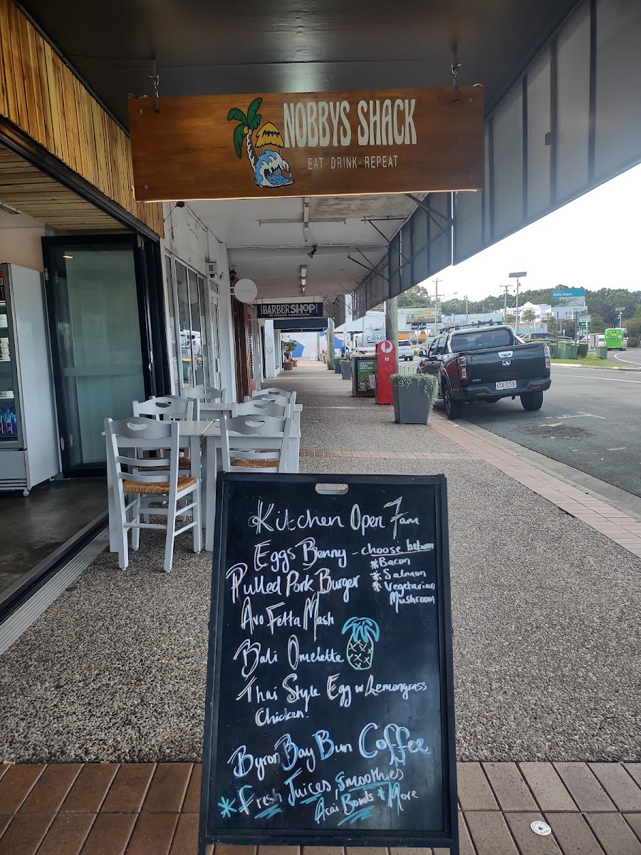 Nobbys Shack menu board
