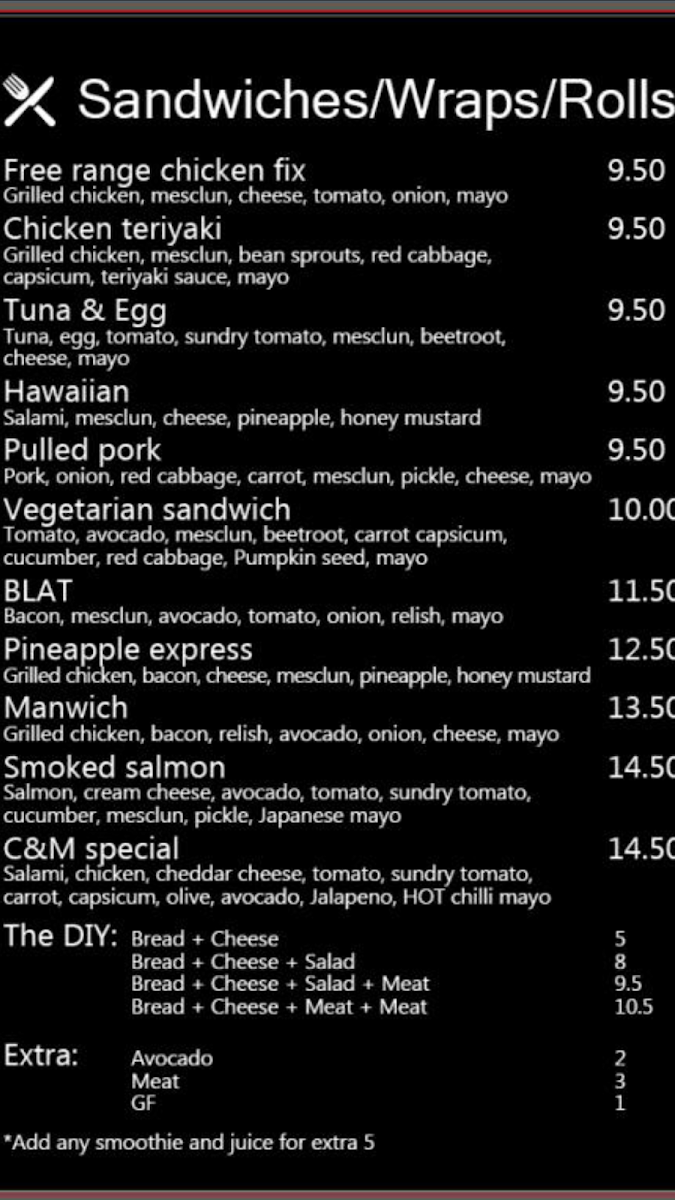 BESPOKE coffee specialist menu board