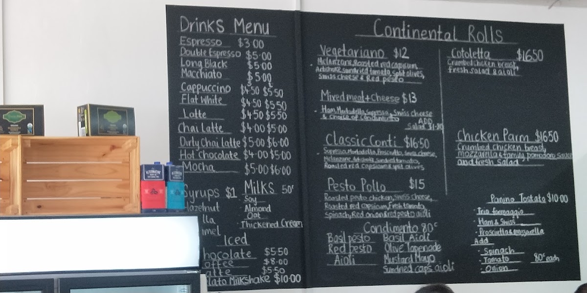 Casa Dolce menu board