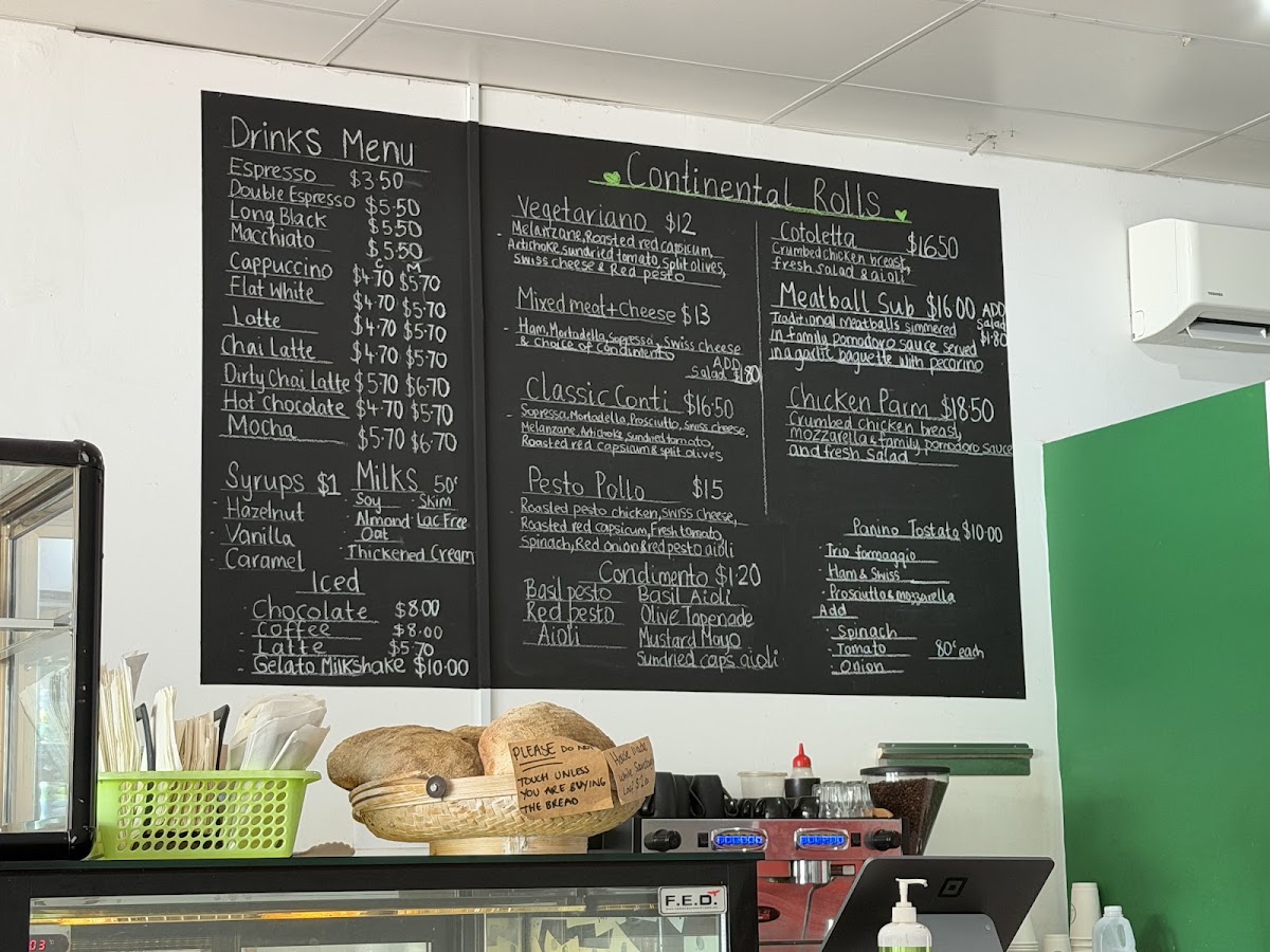 Casa Dolce menu board