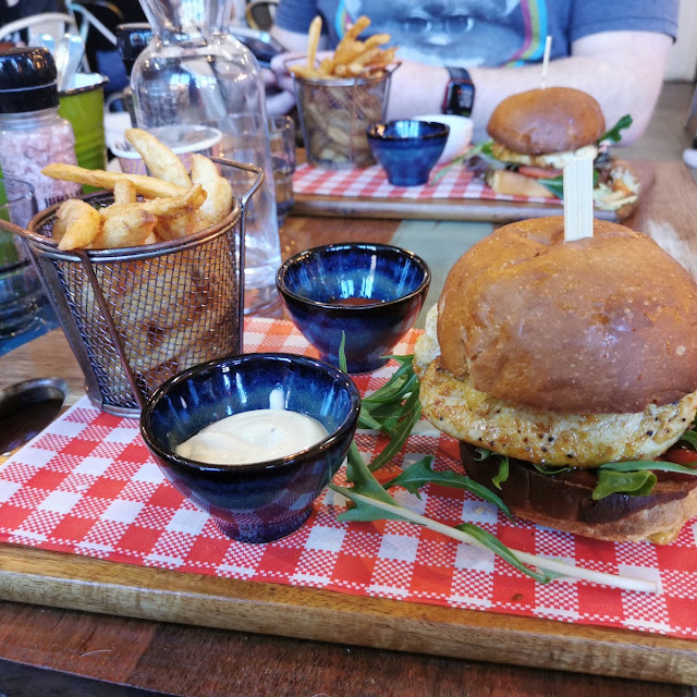 Chicken Burger with Haloumi