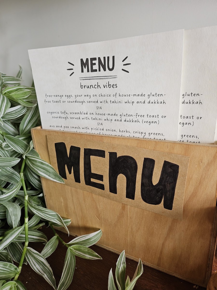 Tom Thumb Cafe menu board