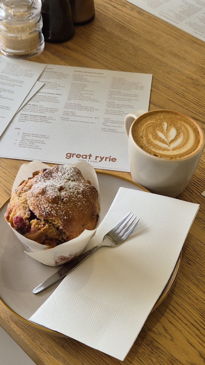 GREAT RYRIE coffee & bites menu board