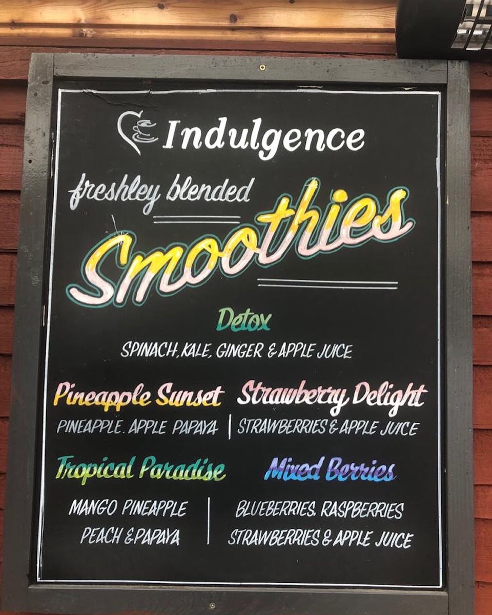 Indulgence menu board