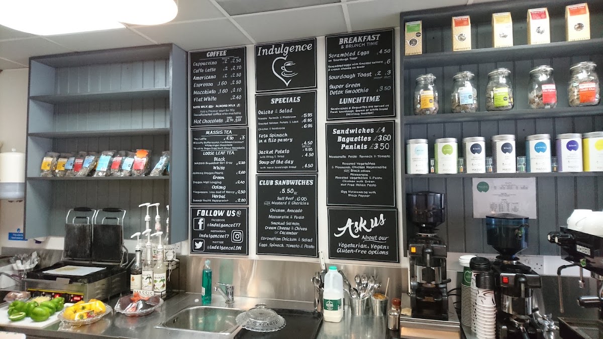 Indulgence menu board