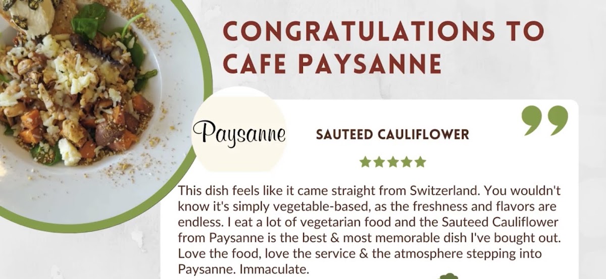 Paysanne Cafe, Woodend menu board