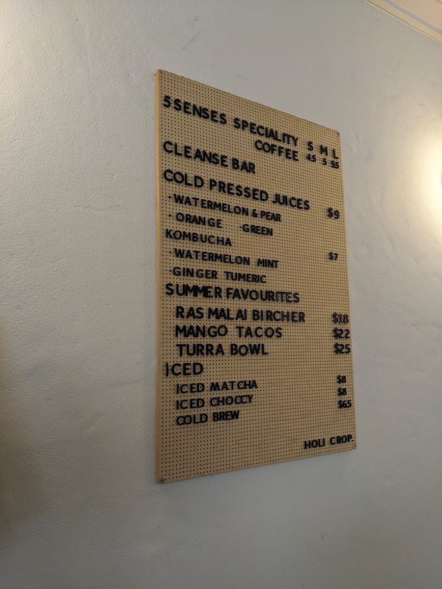 Holi Crop menu board