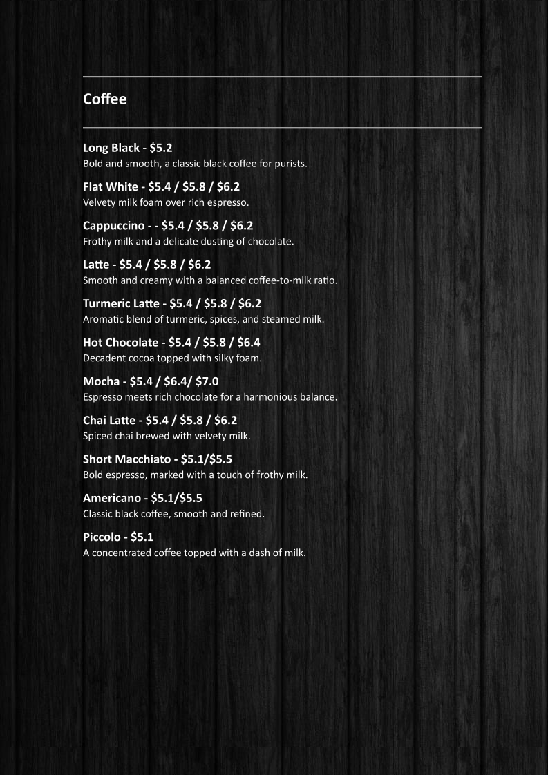 ONE - Onehunga Neighbourhood Eatery menu board